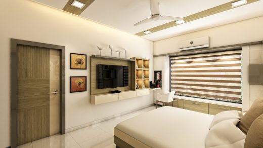 Master Bedroom with Upholstered Headboard